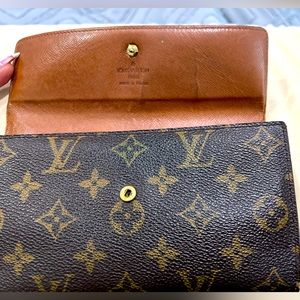 Auth Louis Vuitton Monogram Logo Long Wallet France Date-code TH1809.